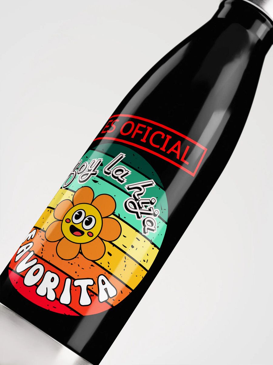 Retro Water Bottle Es oficial soy la hija favorita product image (5)