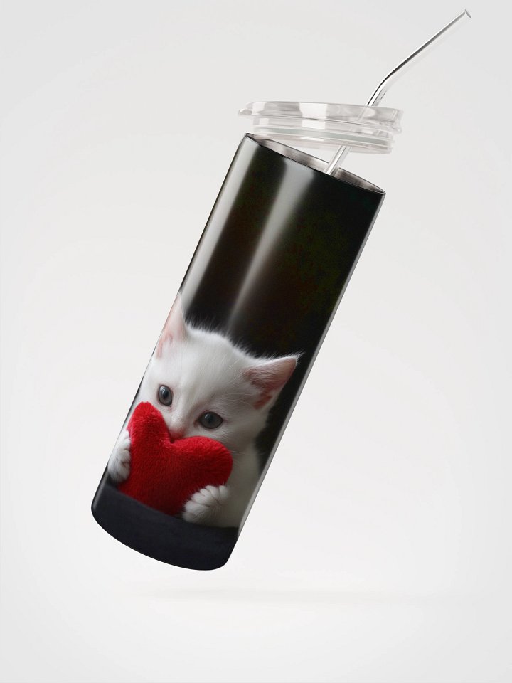 Heartfelt Kitten Stainless Steel Tumbler product image (2)