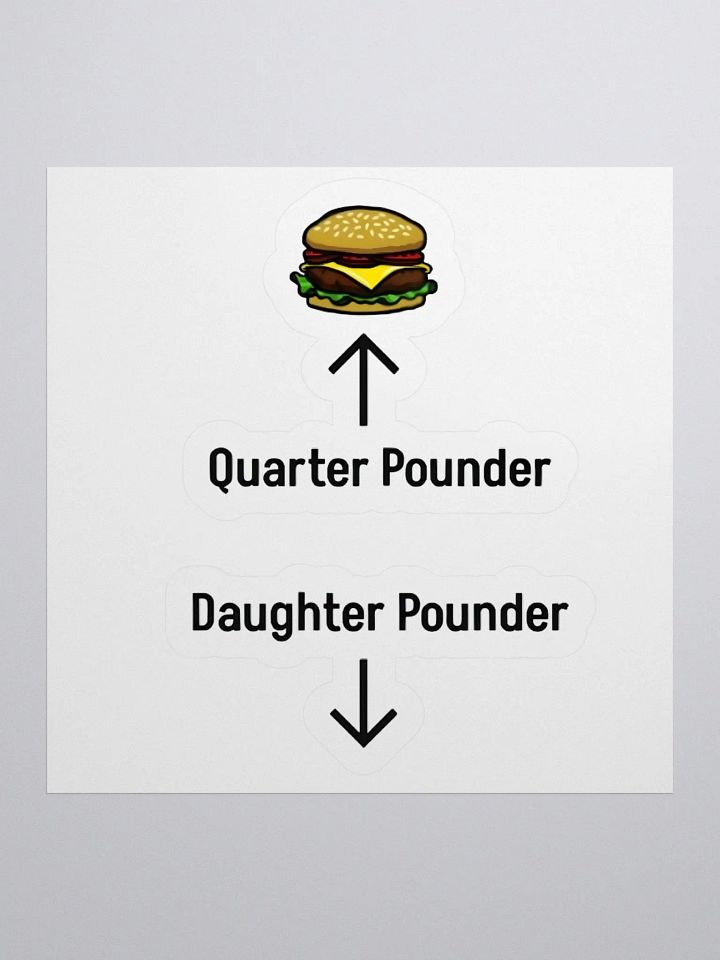 Quarter Pounder Daughter Pounder Sticker product image (1)