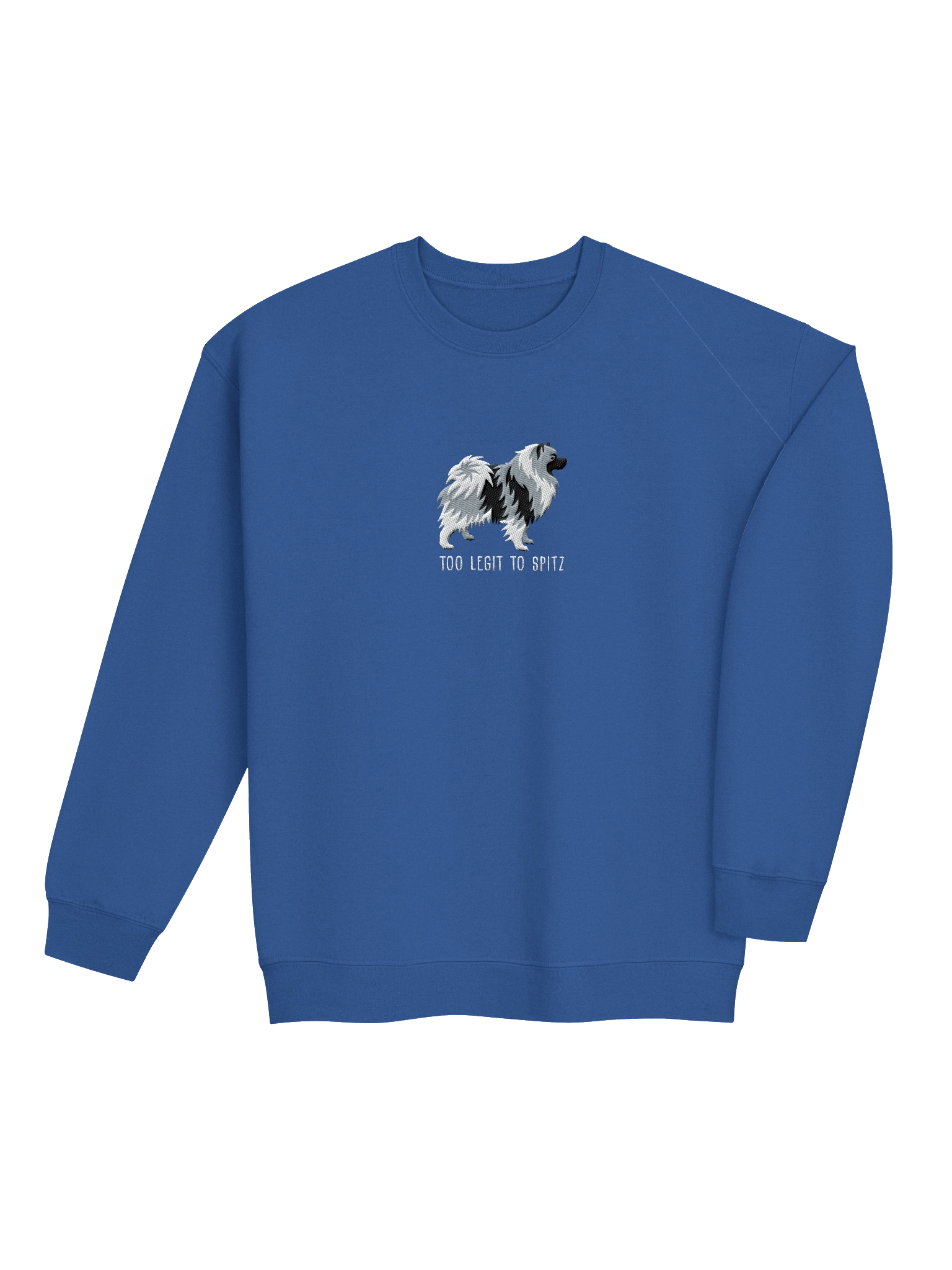 Too Legit to Spitz Sweatshirt (Embroidered) of a Keeshond(Gray) product image (21)
