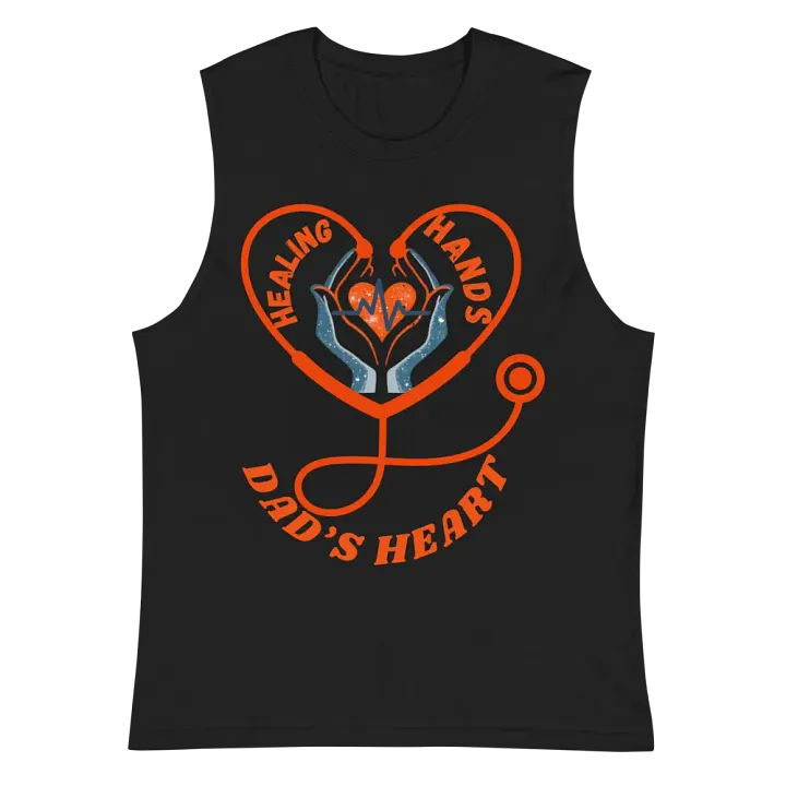 stethoscope, Healing Hands Dad's Heart Muscle Tank product image (3)