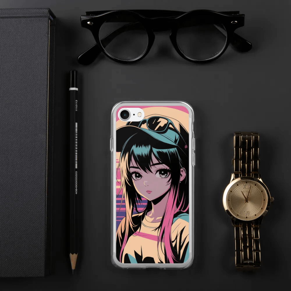 Anime Girl Rainbow hair Iphone Cover product image (3)