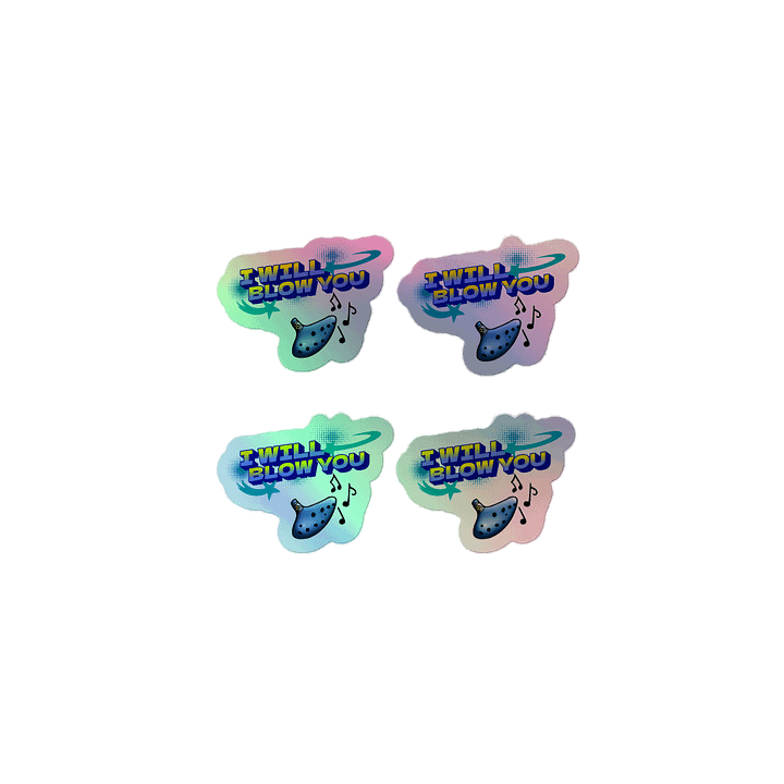 Blow You Kiss-Cut Holographic Sticker Sheet (Set of 4) product image (1)