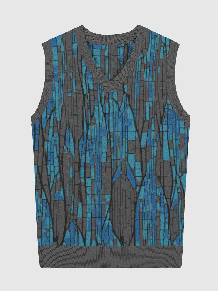 Geometric Gem Knitted V-Neck Vest (Exclusive) product image (1)