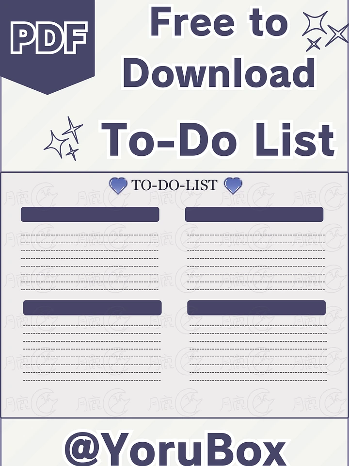 Cute Free Printable To-Do List Template 001 product image (2)