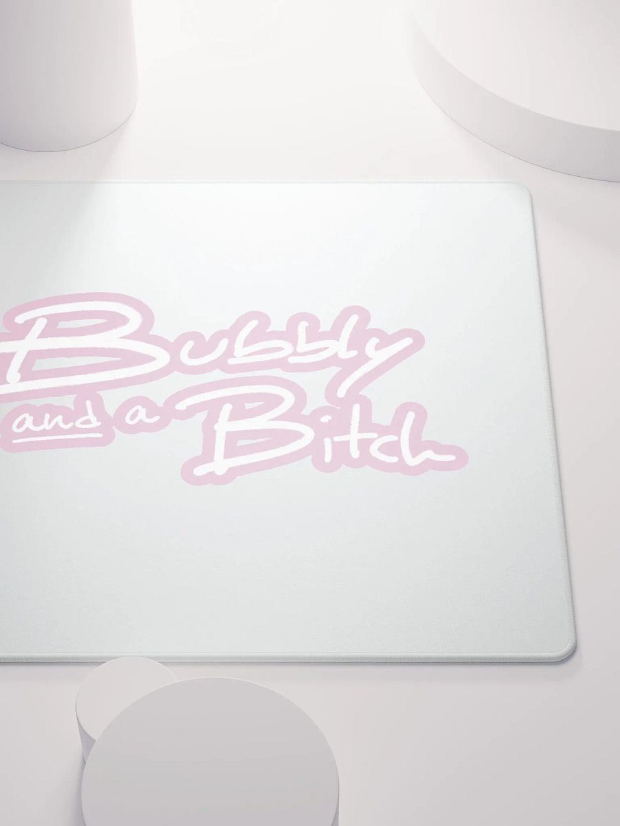 Bubbly and a B*tch (lined design, #E1B9CE) mouse pad product image (5)