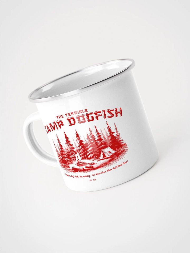 CAMP DOGFISH CAMPER EMAMEL MUG product image (1)