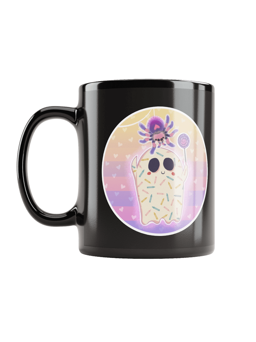 Pastel Little Ghost Spider Pet - Black Ceramic Mug product image (6)