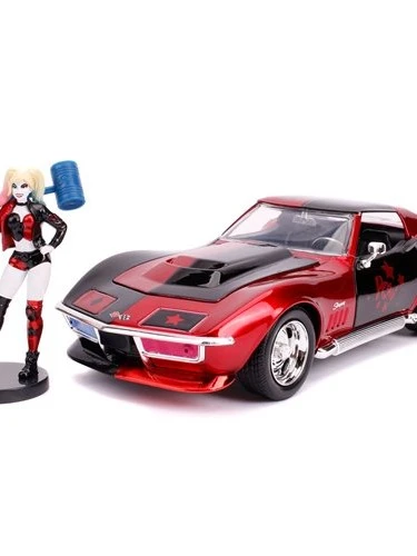 Harley Quinn 1969 Chevy Corvette Stingray The New 52 1:24 Scale Die-Cast Metal Vehicle - Jada Toys product image (3)