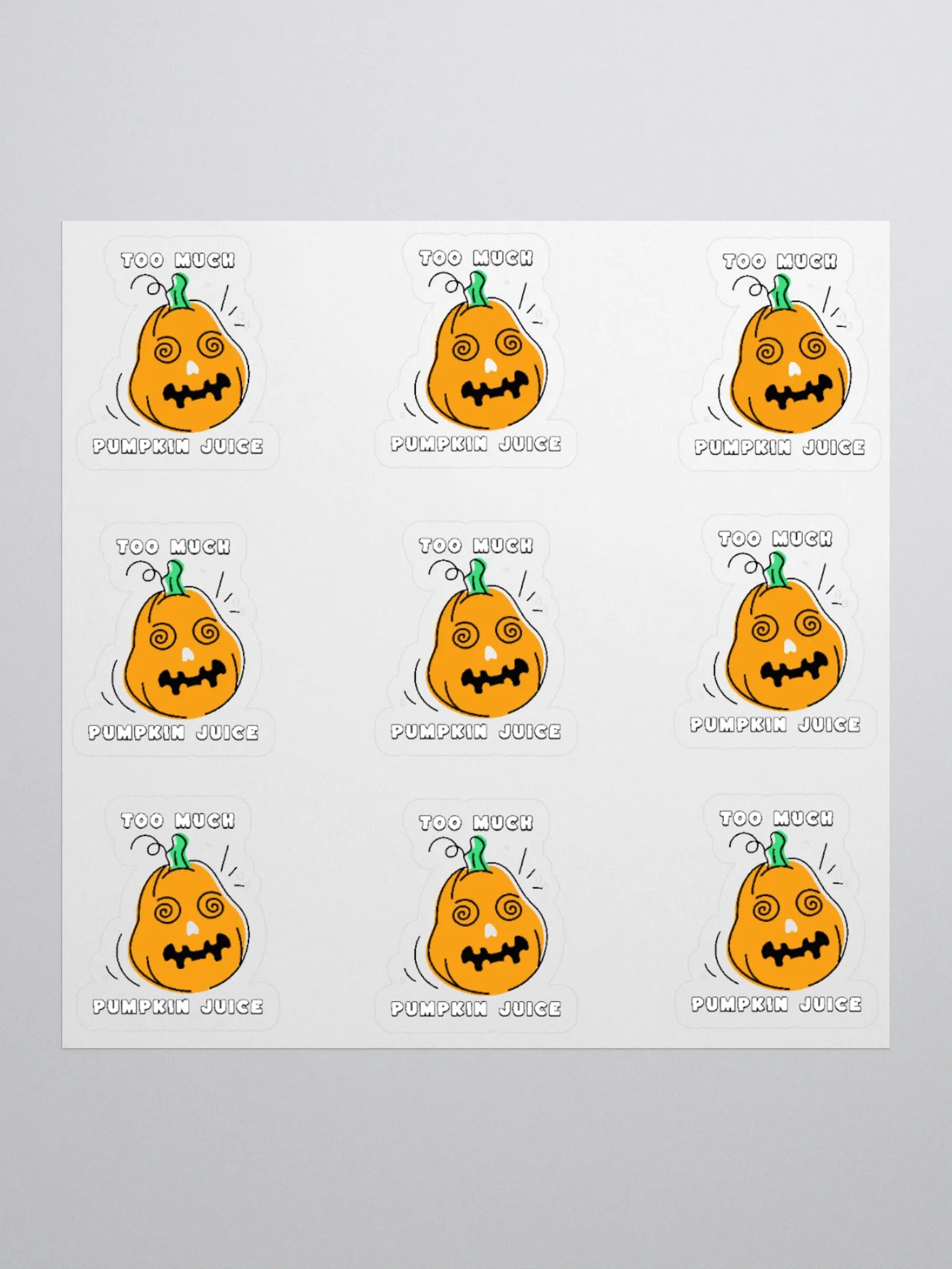 Too Much Pumpkin Juice Sticker Set product image (1)