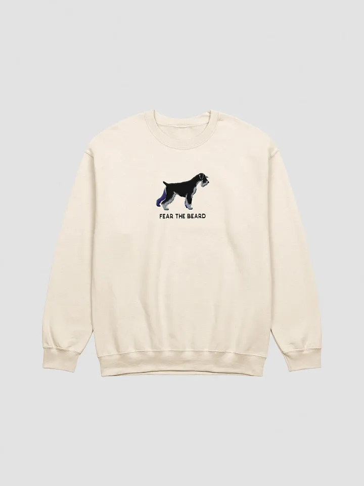 Fear the Beard Sweatshirt (Embroidered) of a Standard Schnauzer(Black & Silver) product image (13)