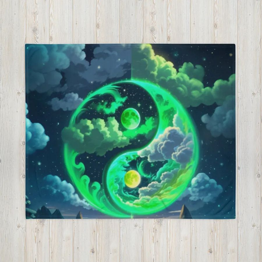 Cosmic Yin-Yang Dream Throw Blanket product image (4)