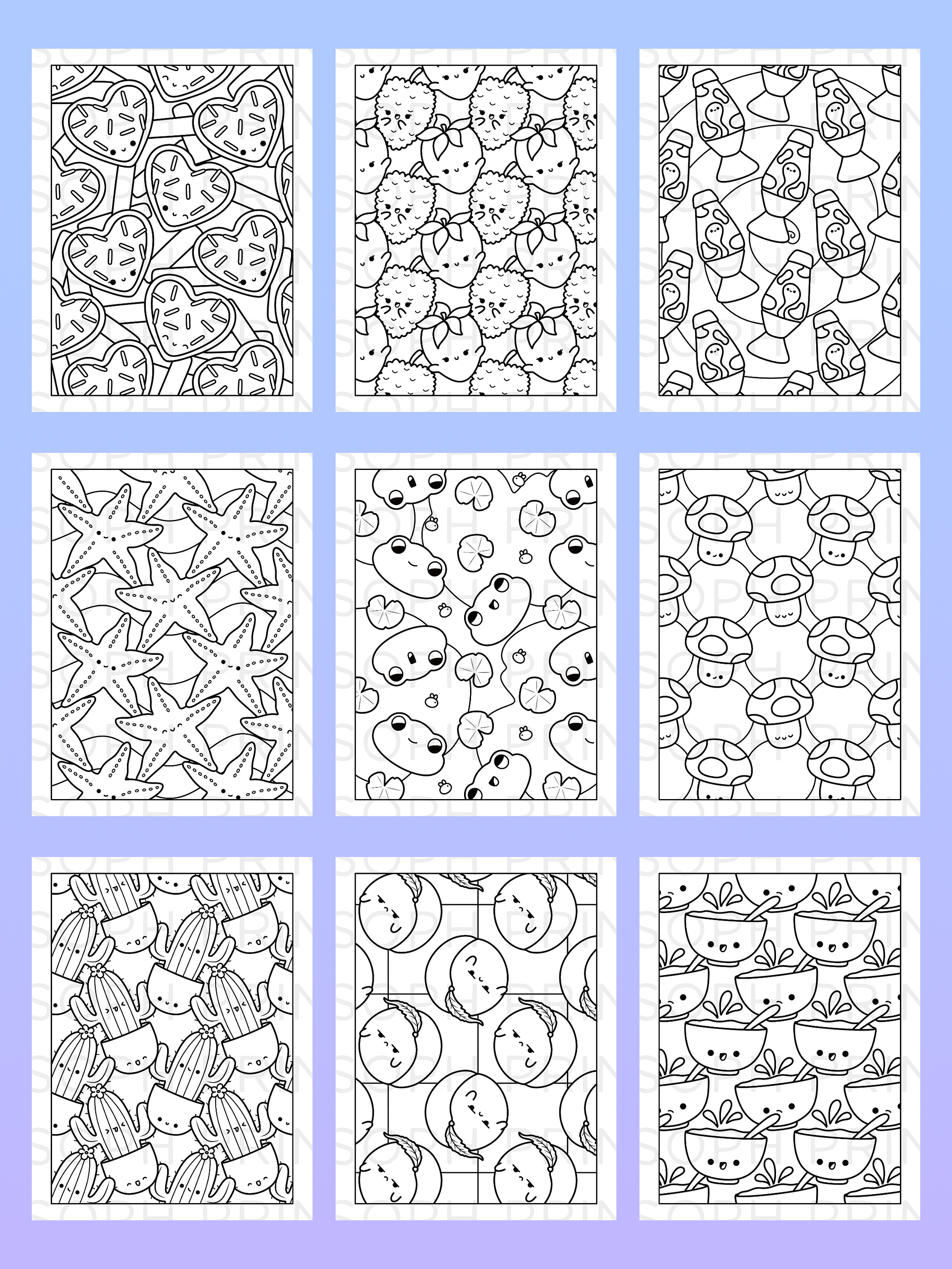 Cute Patterns Digital Colouring Book product image (3)