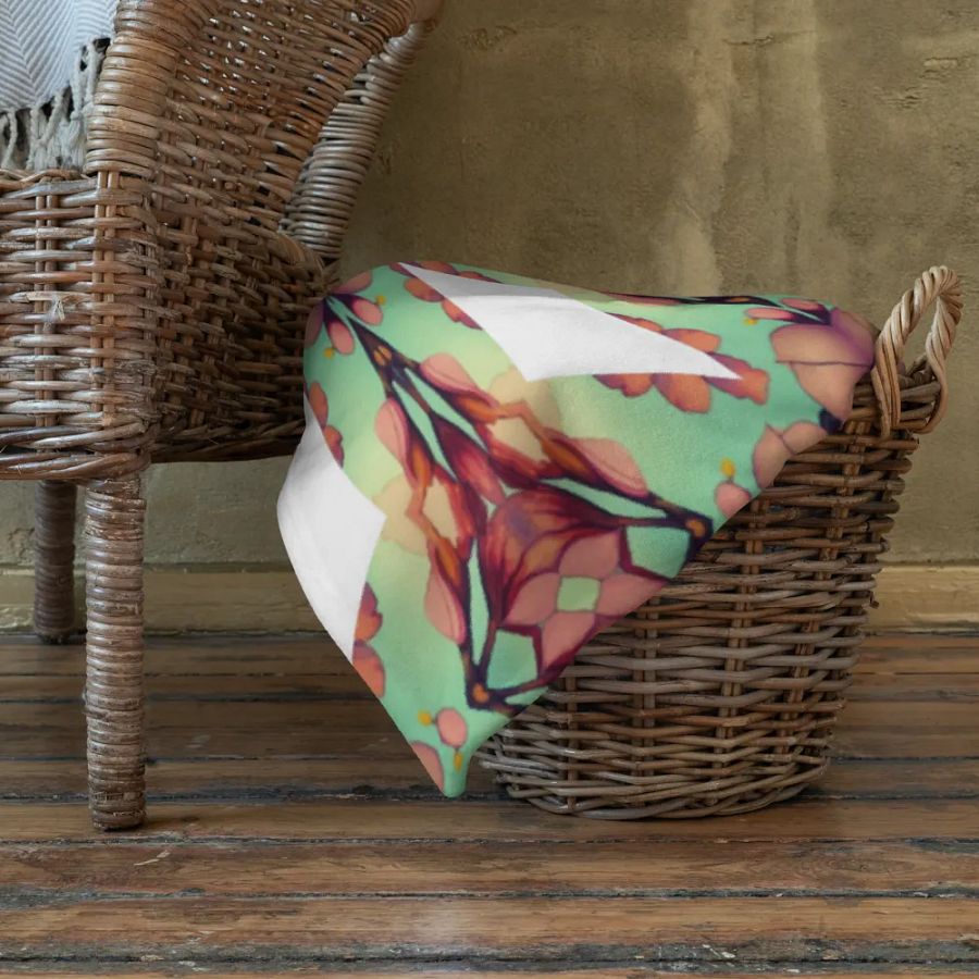 Elegant Diamond & Floral Throw Blanket product image (3)
