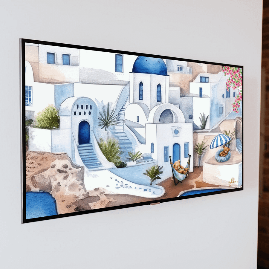 Santorini Dreaming Desktop, Laptop & Smart TV Digital Wallpaper | Instant Download | Multiple Resolutions product image (7)