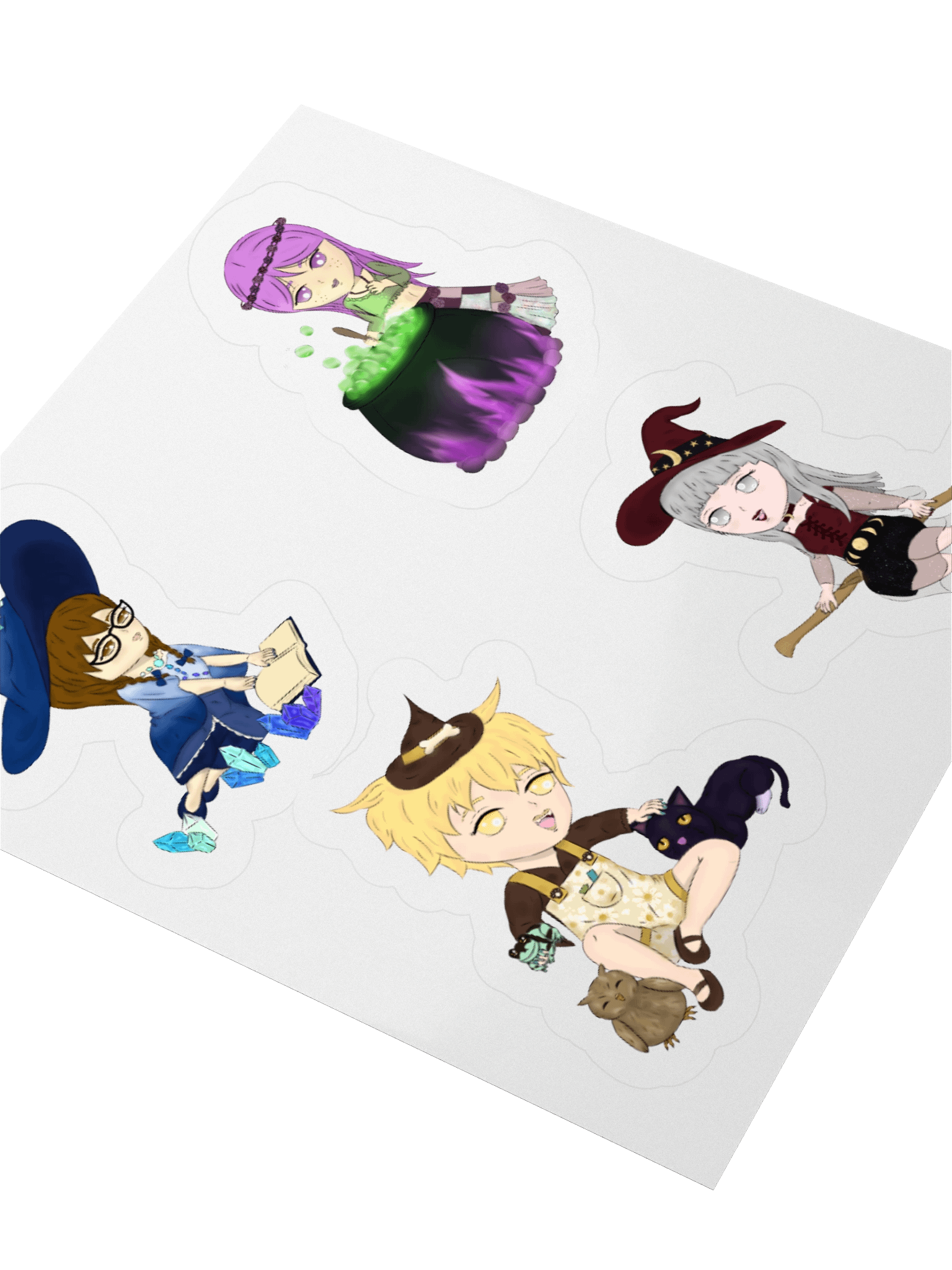Witch Sticker Set | Yuuki, Riku, Puddin, Kagami product image (10)