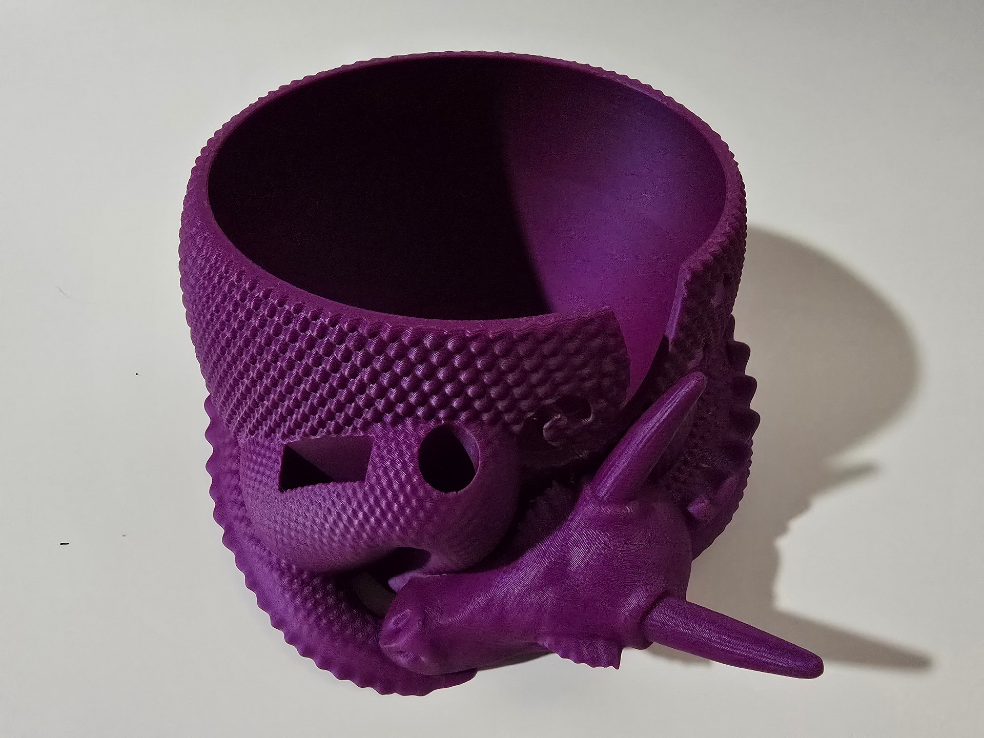 Purple Dragon Yarn Bowl 3D printed 🐑 product image (5)