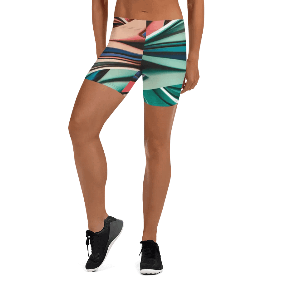TDS Music Women's Bike Shorts with Abstract Geometric Print (XS-3XL) product image (9)