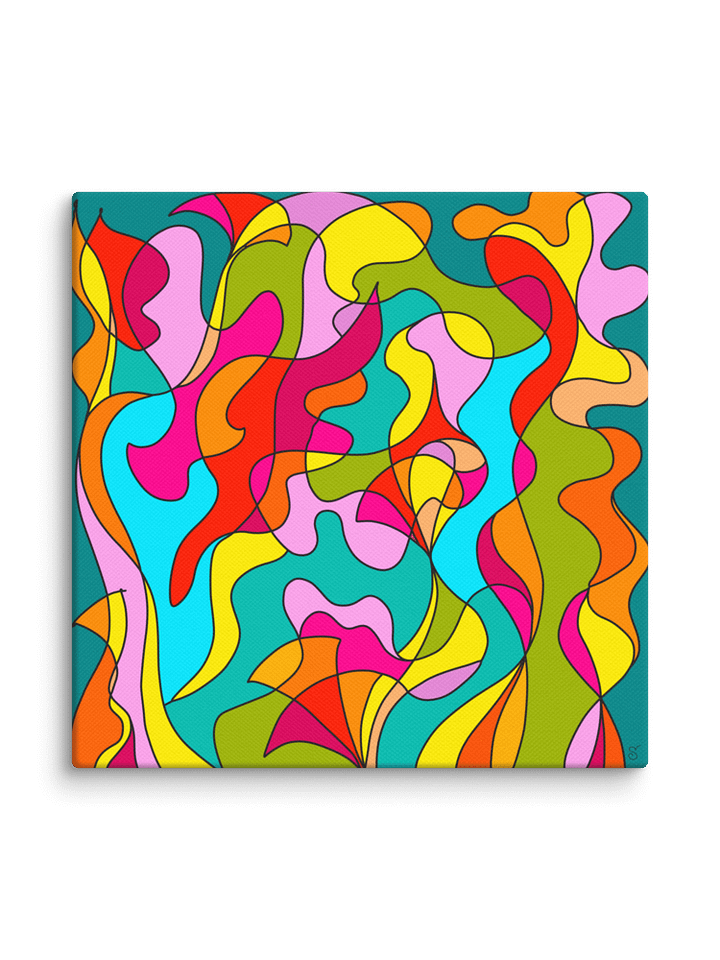 Vibrant Flow Canvas - Abstract Square No. 6 product image (2)