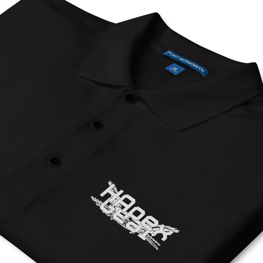 Polo Shirt - Embroidered - White HApex Gear Black Logo product image (9)