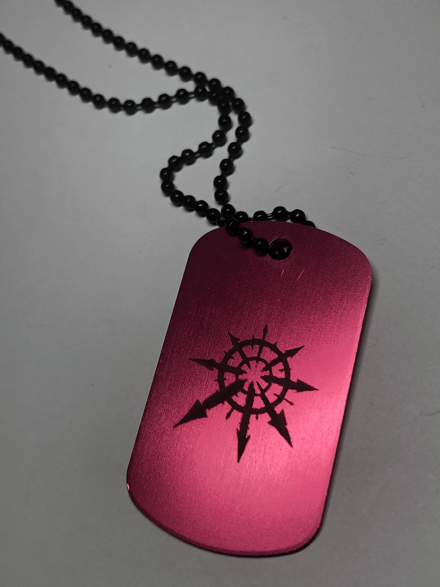 HERESY - Engraved Dog Tag Pendant Necklace product image (6)