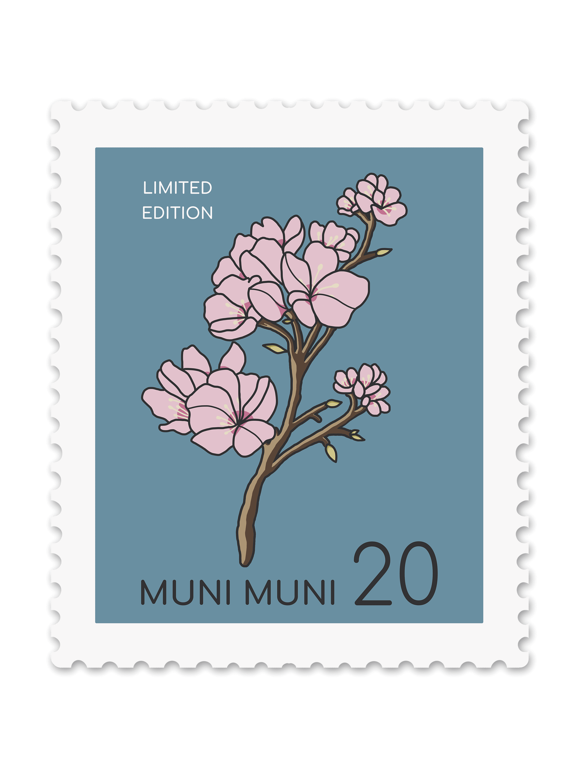 Cherry Blossom Stamp Sticker product image (3)