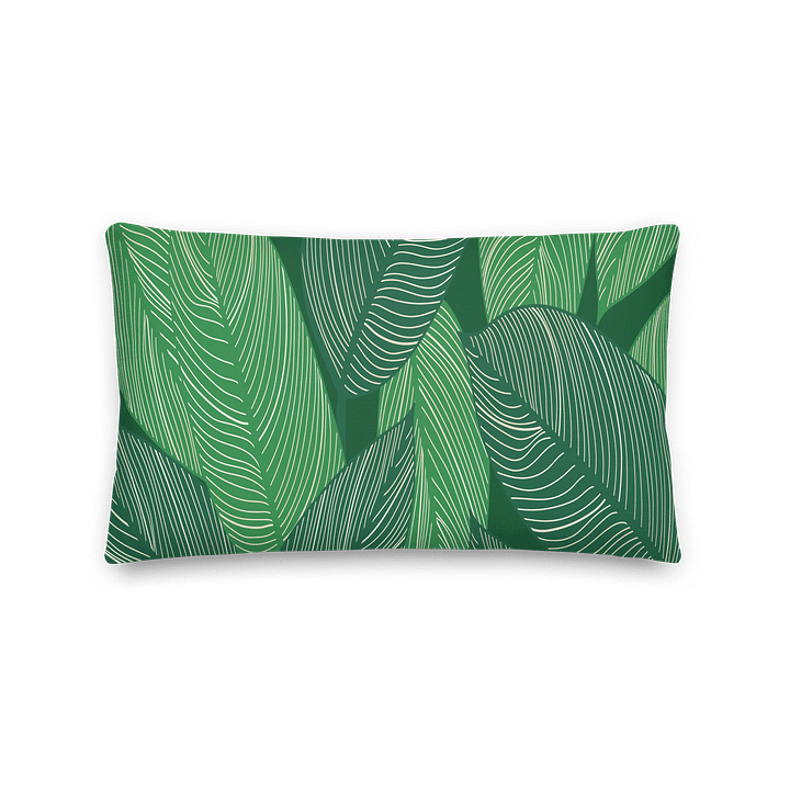 Tropical Beach & Palm Leaves Premium Pillow | Reversible All-Over Print Throw product image (2)