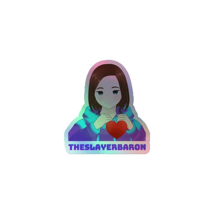TheSlayerBaron's Holographic Heart Hands Sticker! product image (1)