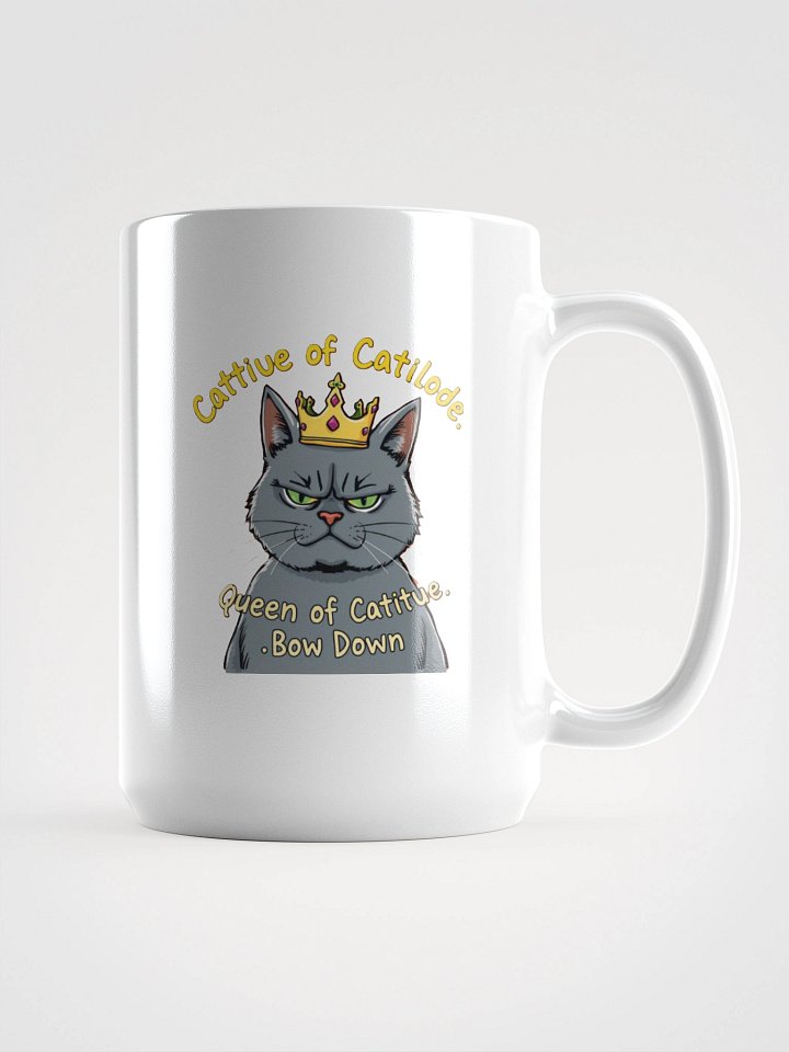Cattitude Queen: Bow Down to Feline Royalty Mug product image (1)