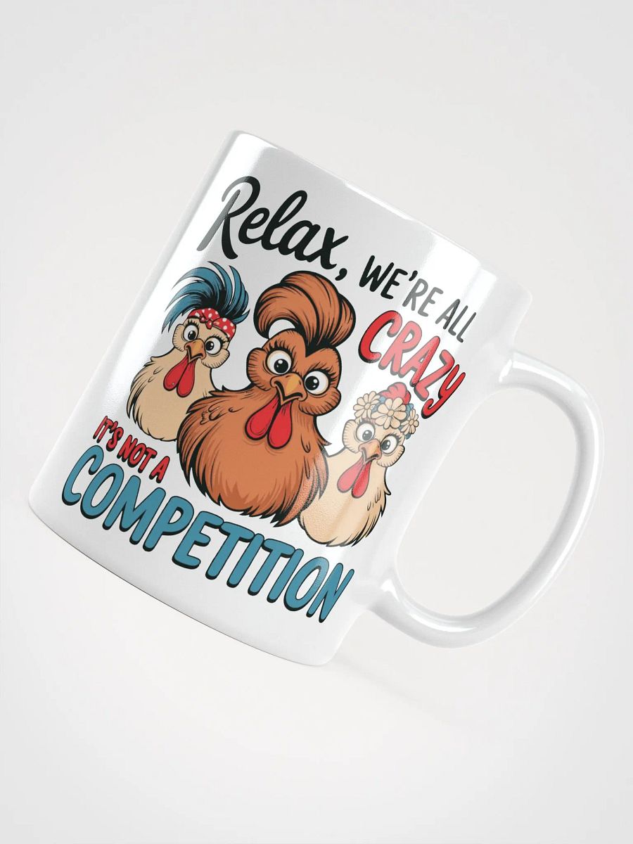 CRAZY Chickens White Glossy Mug product image (10)