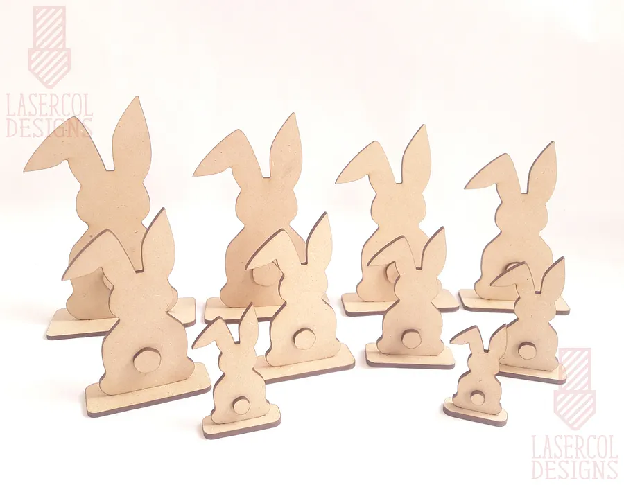 Easter Bunny With Stand (Ten sizes) - Laser Cut Files product image (6)