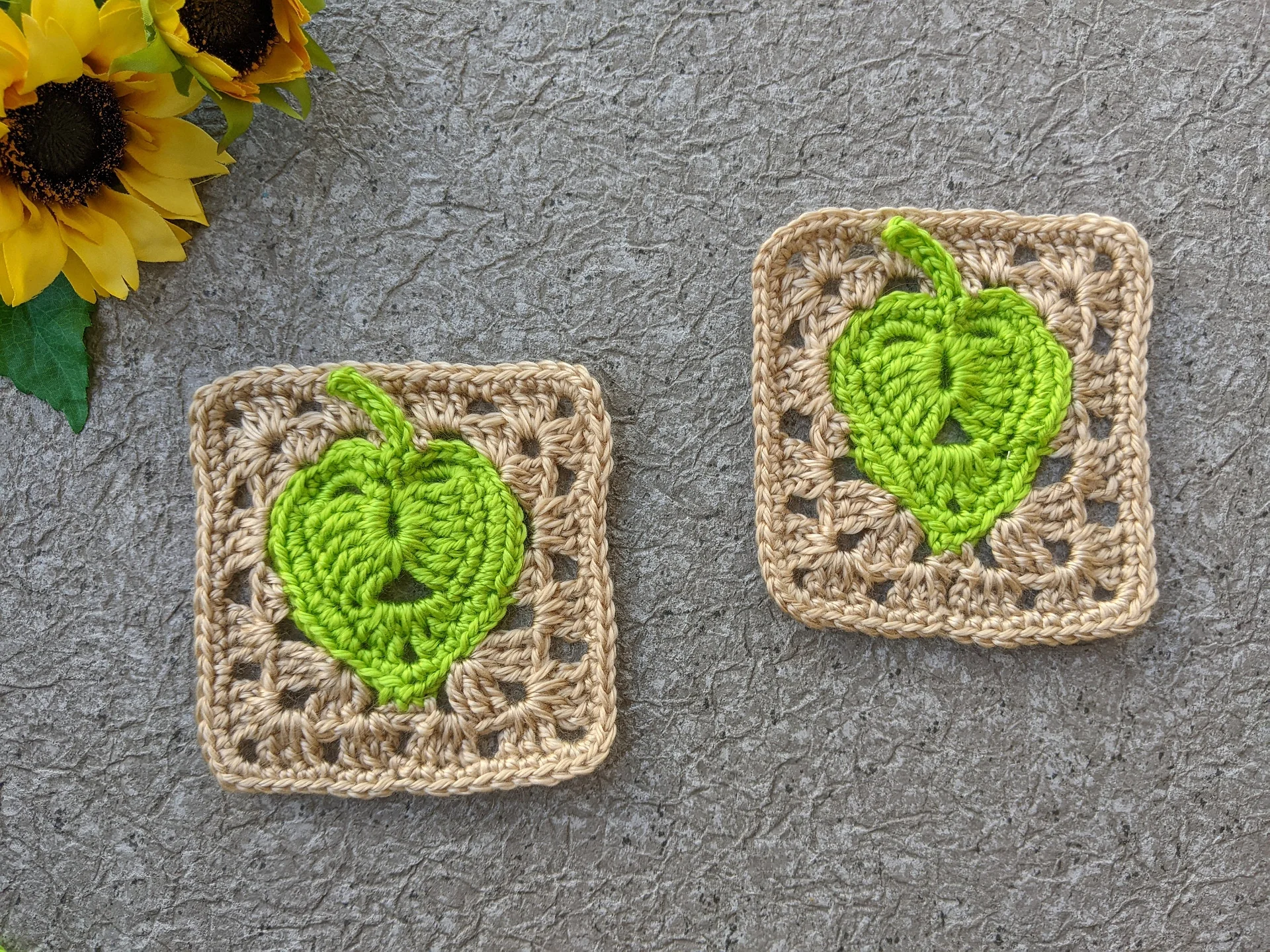 Crochet Leaf Granny Square Pattern product image (4)