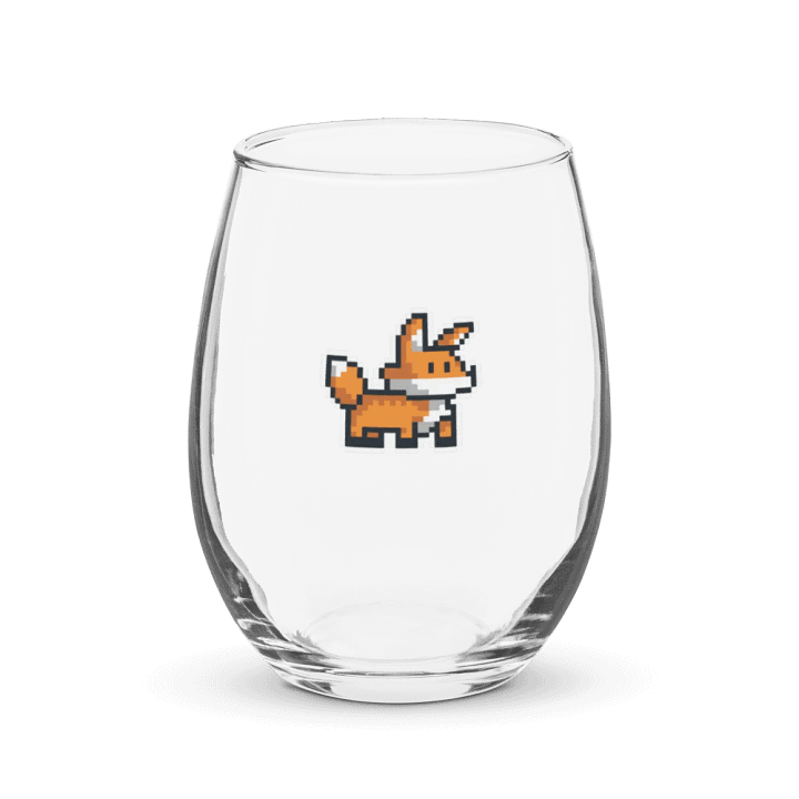Foxy Pixel Party Stemless Wine Glass product image (1)