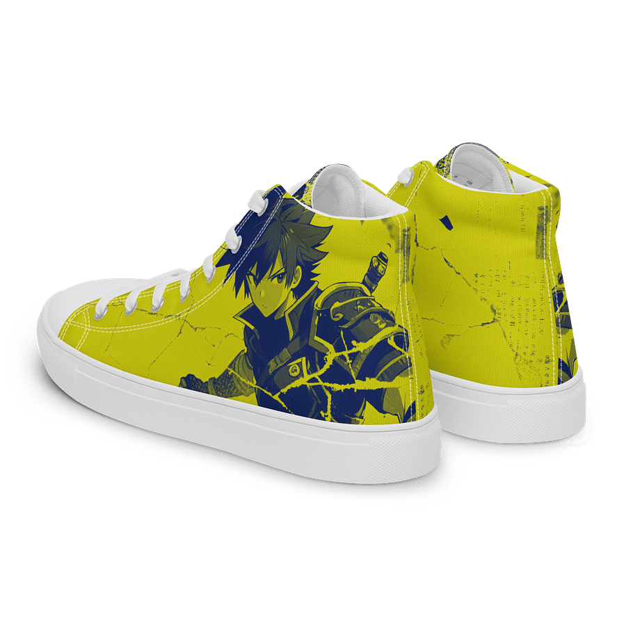Vibrant Anime Hero Canvas High Tops product image (5)