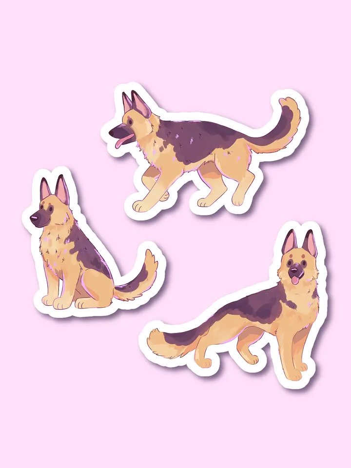 German Shepherd Trio Sticker Set product image (1)