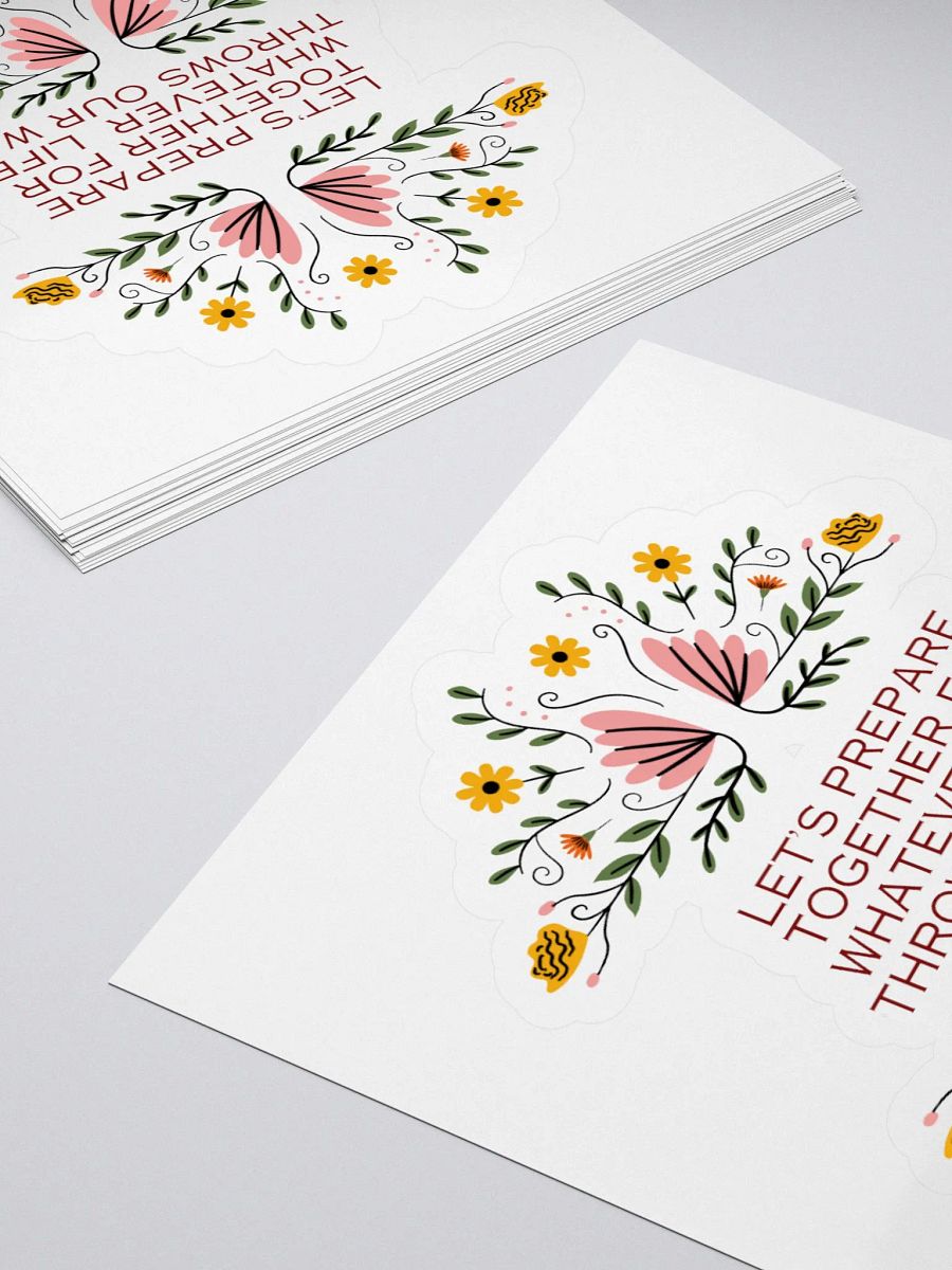 Let's Prepare Together Floral Stickers product image (10)