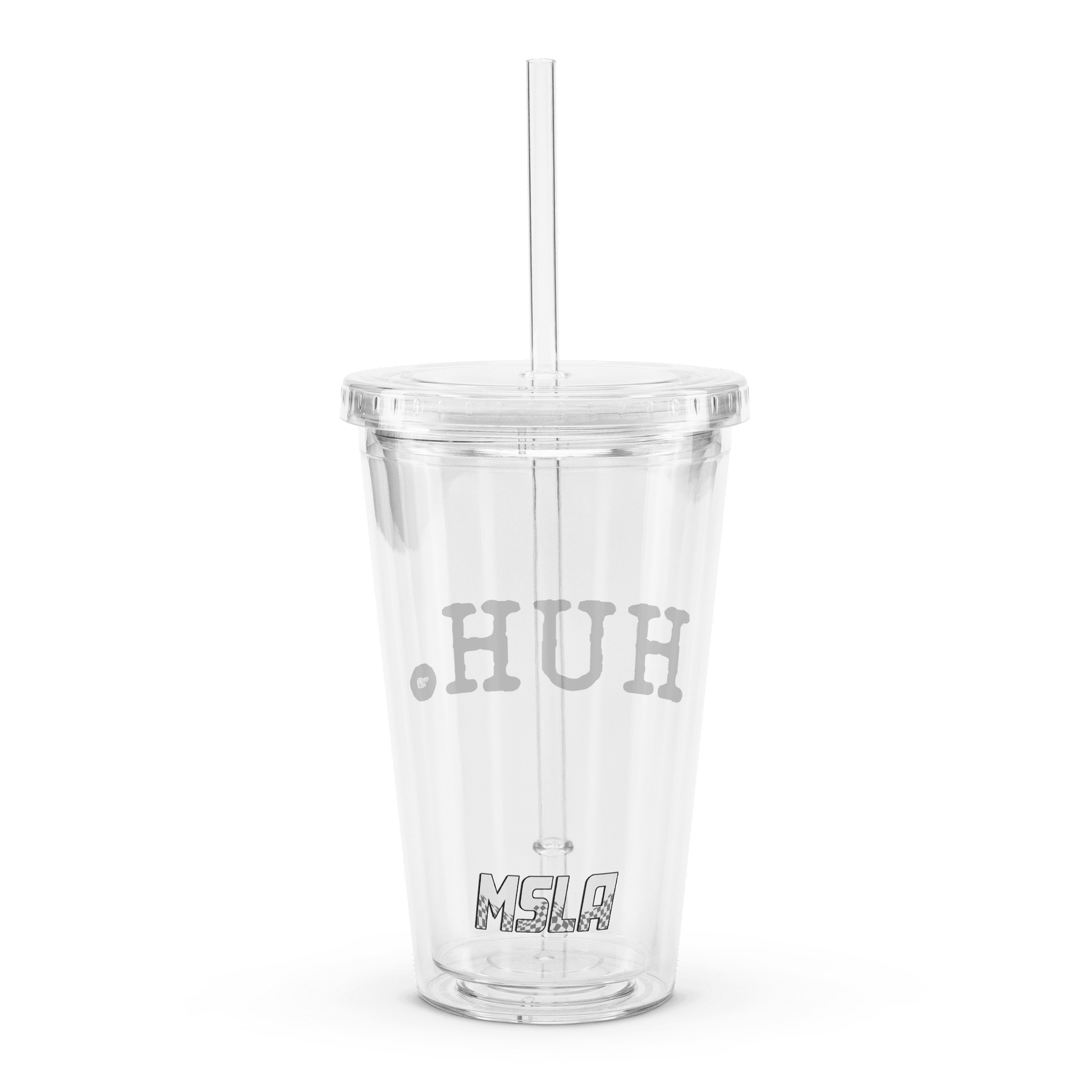 Huh - Double Wall Clear Plastic Tumbler product image (6)