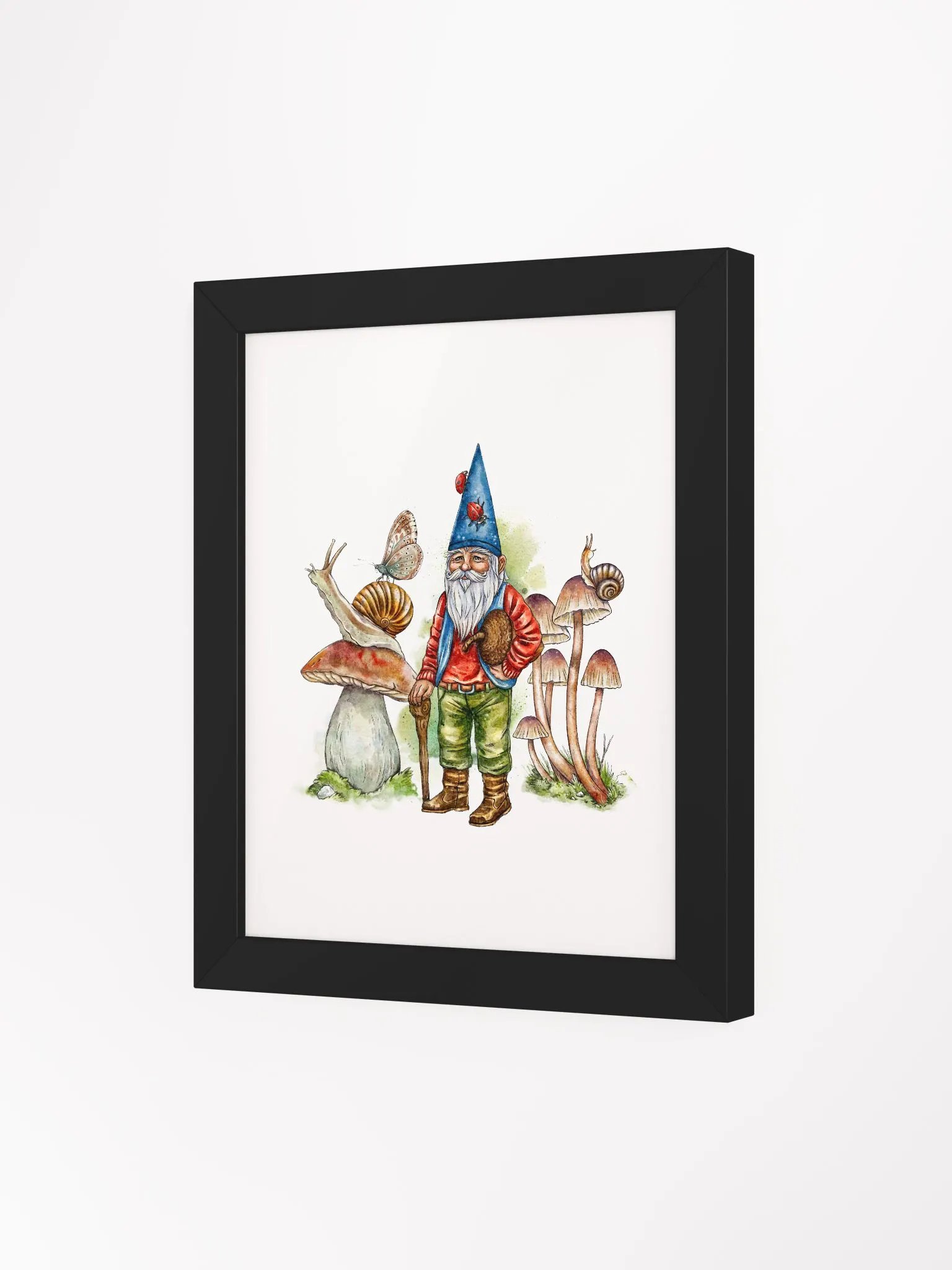 Whimsical Gnome Mushroom Forest Framed Poster product image (3)