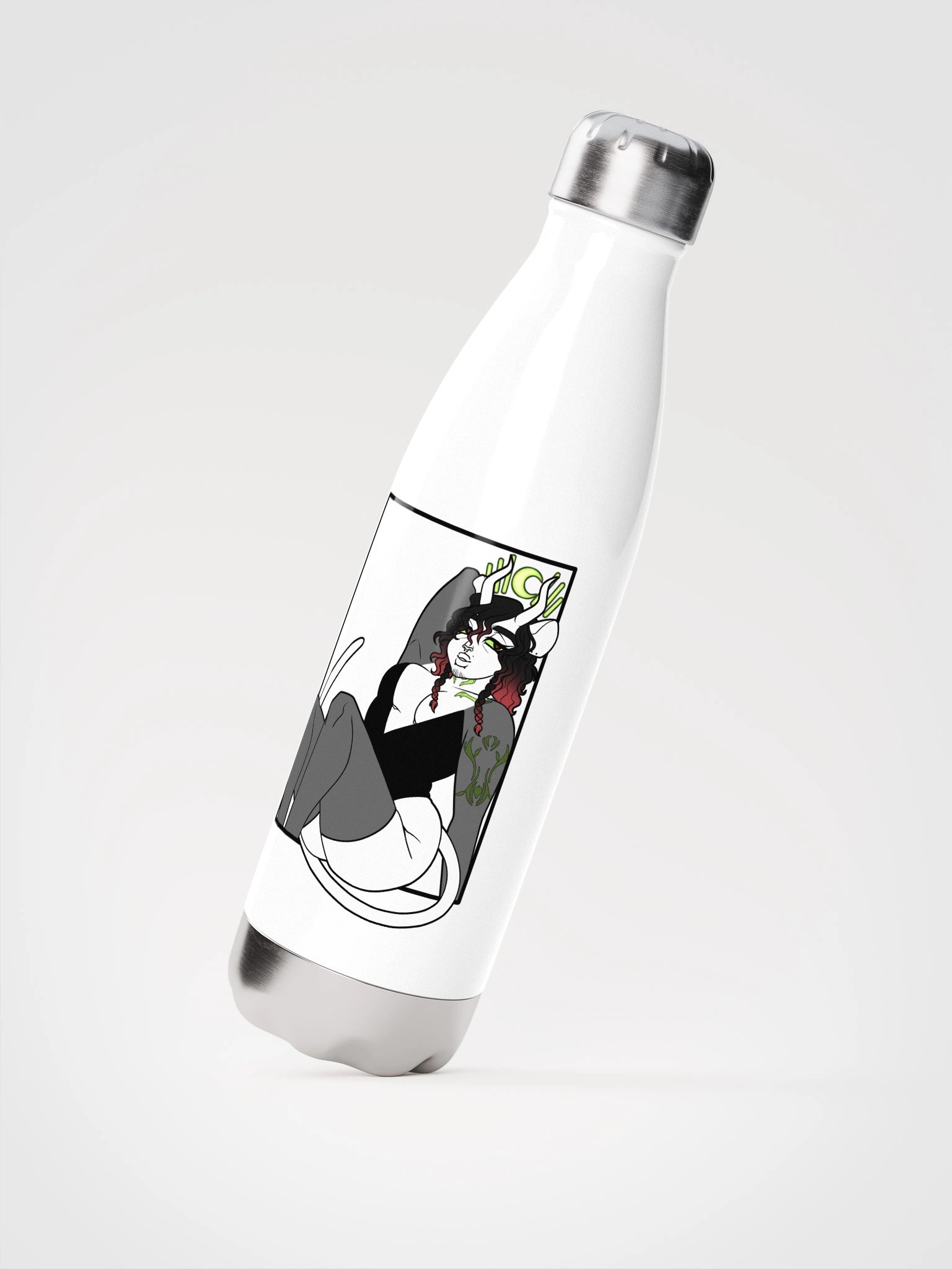 Crow waifu water bottle product image (2)