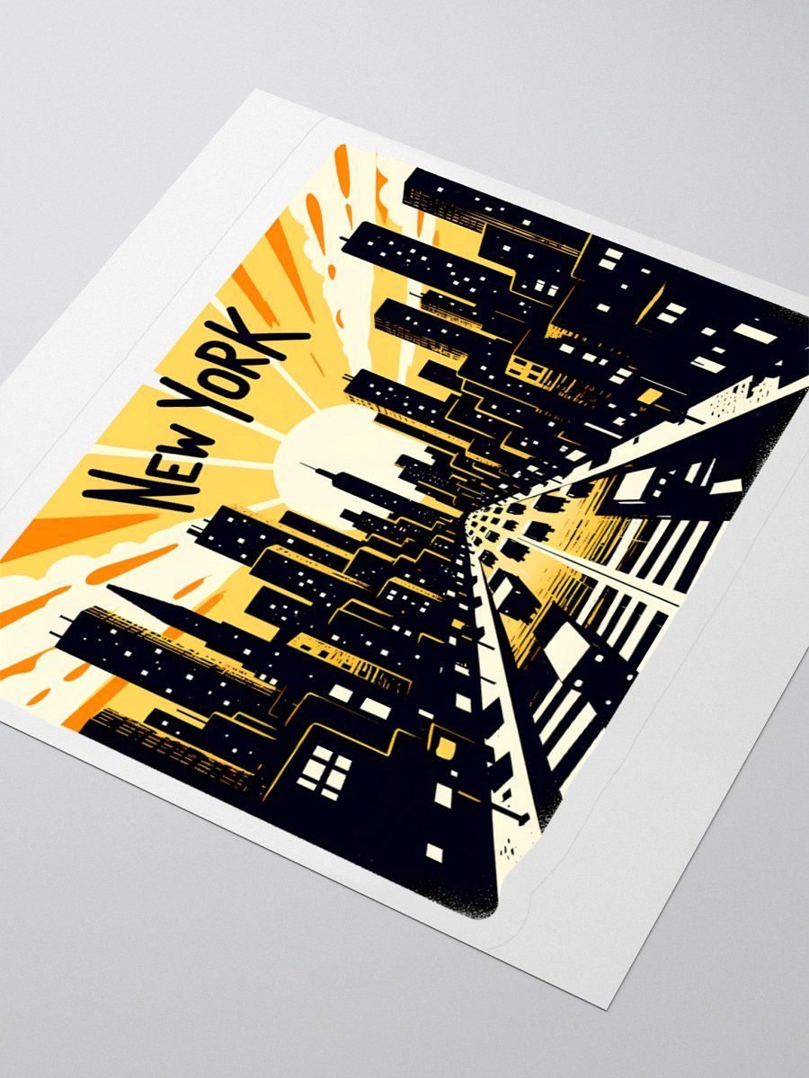 Vintage New York Cityscape Art Print Sticker product image (8)