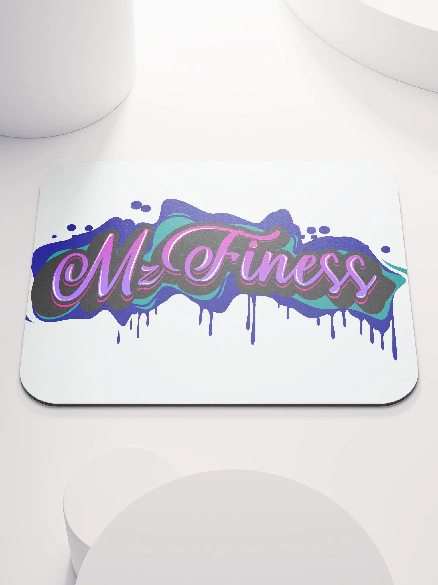 Neon MzFiness Logo Mouse Pad product image (1)
