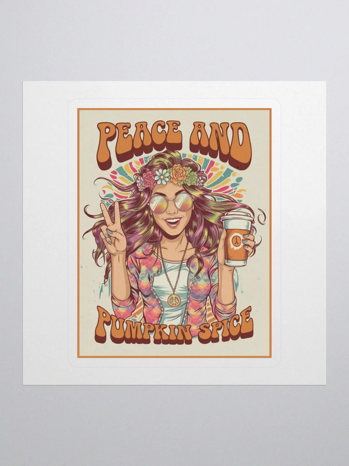 "PEACE AND PUMPKIN SPICE" vinyl sticker product image (1)