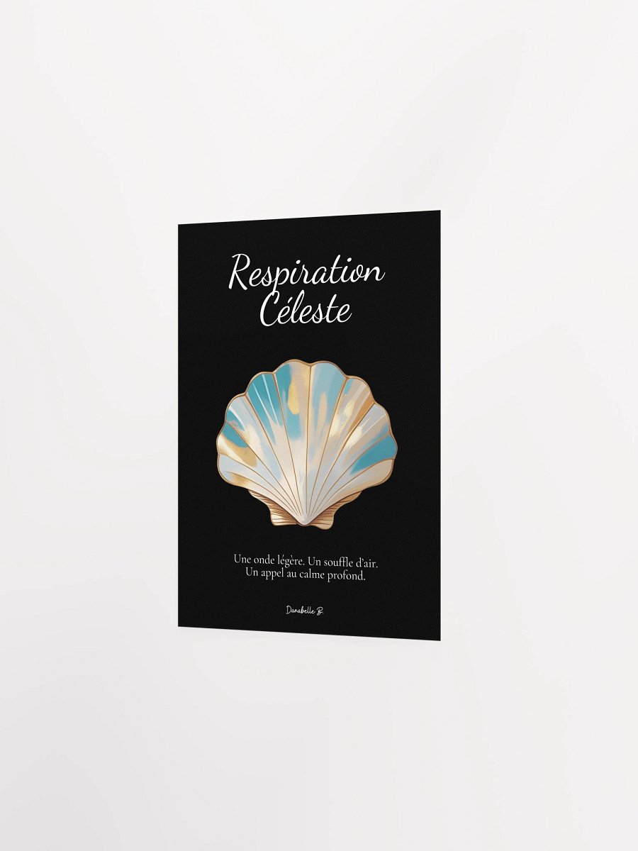 Poster artistique - Coquille Saint-Jacques - Respiration Céleste - Cadeau Déco Energie Vibratoire product image (2)