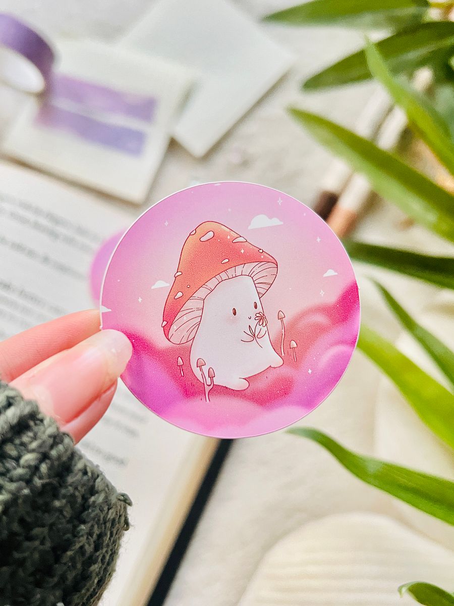 Mushroom Boy Circle Sticker product image (3)