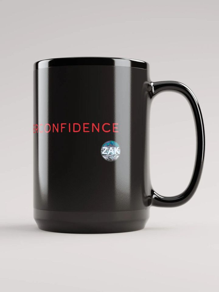 YOU DIED FROM OVERCONFIDENCE 15 oz Black Ceramic Mug product image (1)