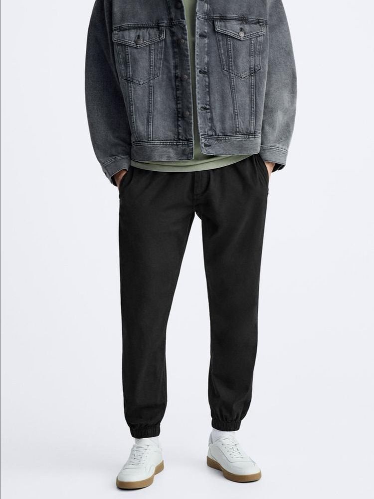 POPLIN JOGGER WAIST TROUSERS product image (6)