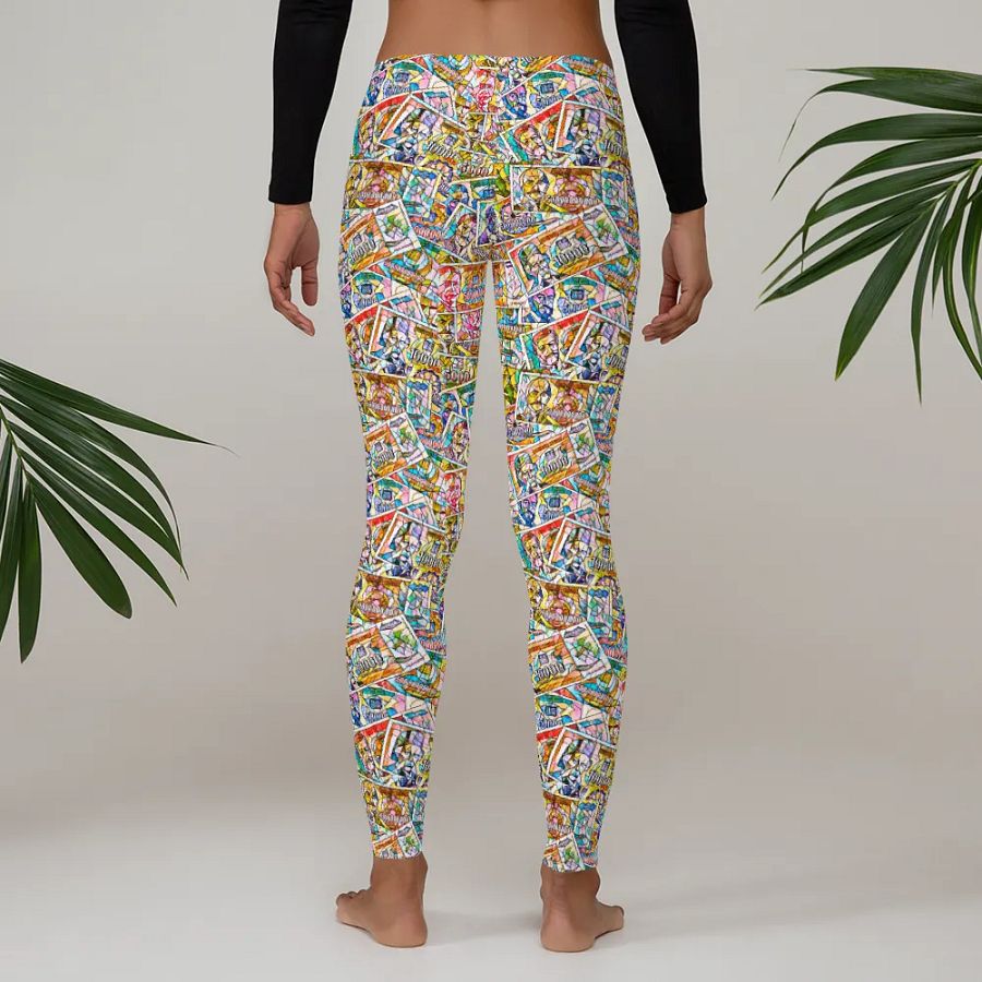 Jugoslovenski inflatorni dinar 1993 (Kolaž/mozaik) All-Over Print Leggings product image (3)