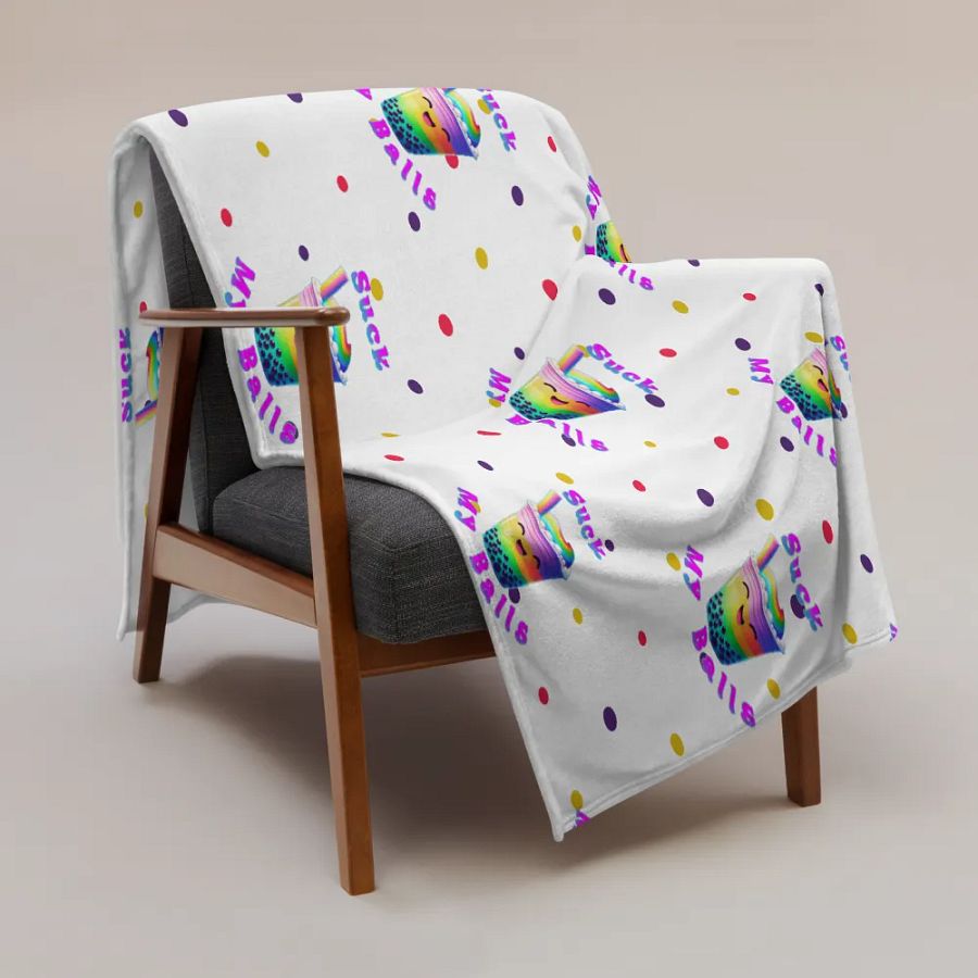 Rainbow Boba Delight Throw Blanket product image (3)
