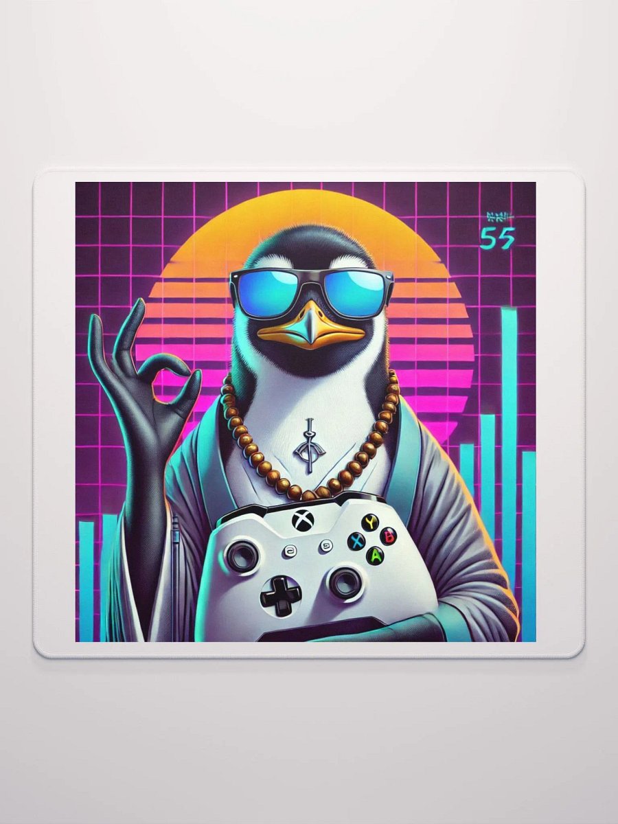 Retro Penguin Gaming Mouse Pad product image (2)