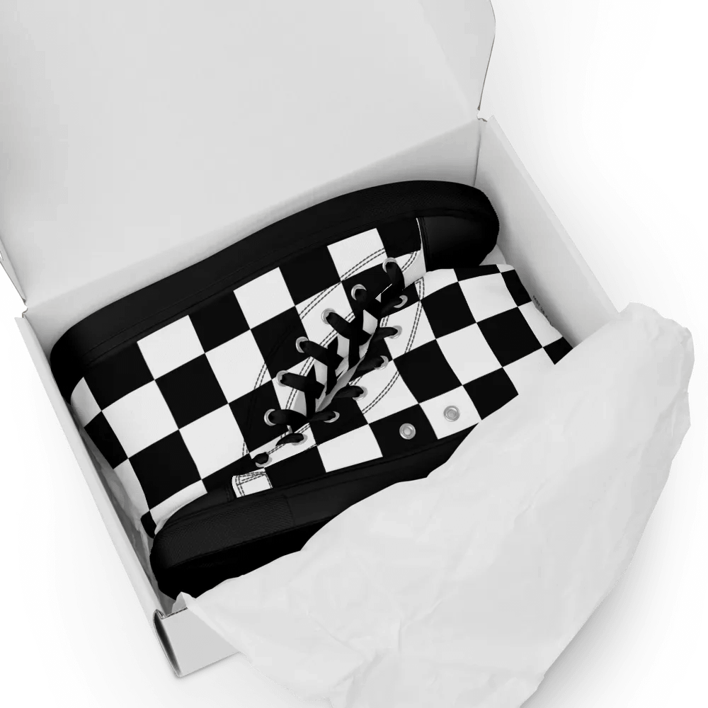 Womens checks canvas sneakers product image (5)